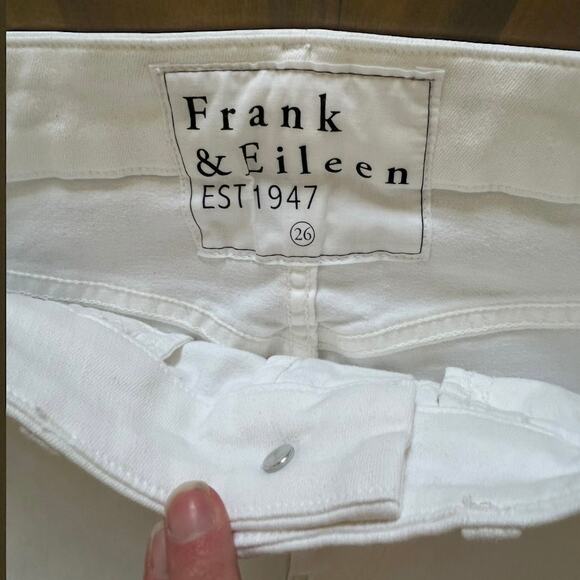 Frank & Eileen Sligo White Skinny Jeans Italian Performance Raw Women's size 26 - Picture 10 of 12
